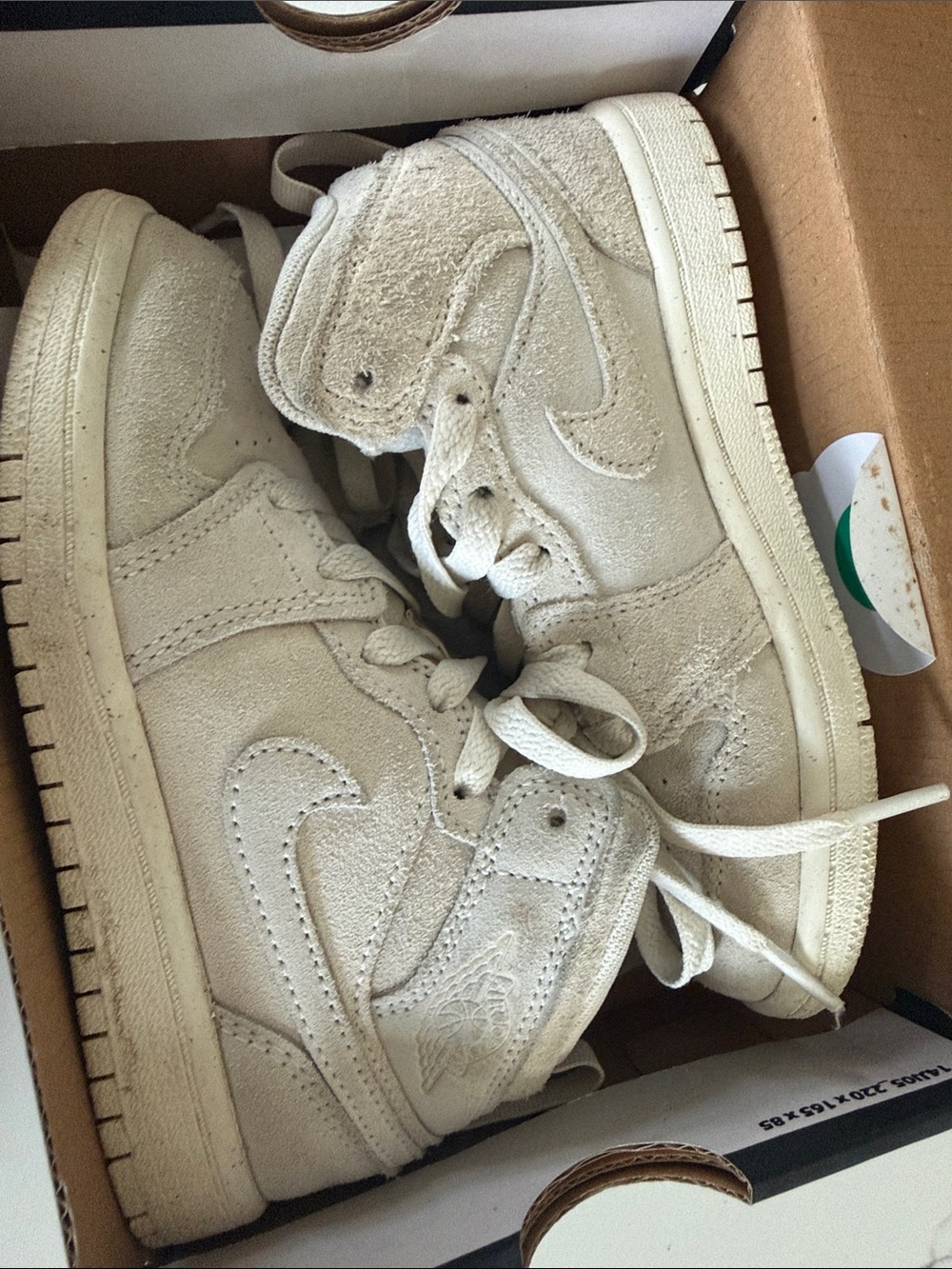 Jordan 1 mid Kids size 12 pale ivory Sneakers